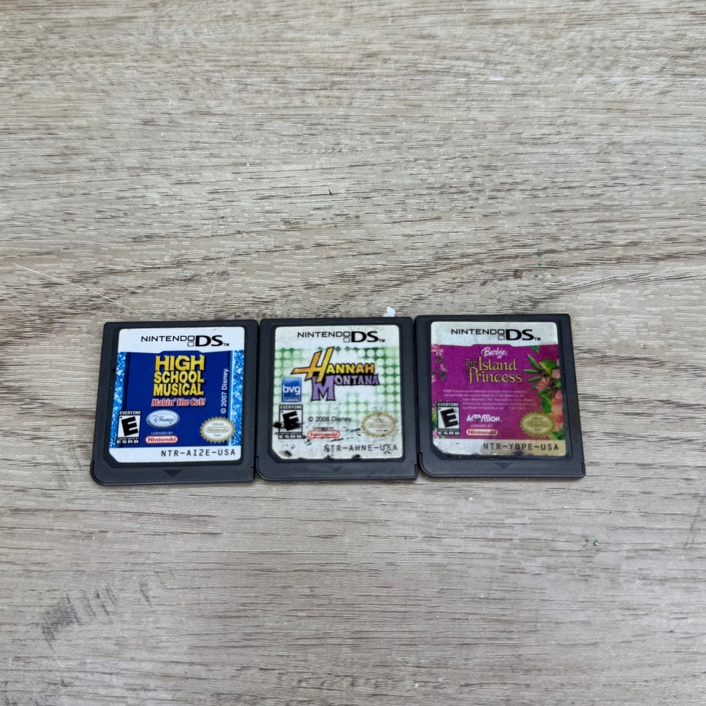 Nintendo DS Bundle High School Musical Hannah Montana Barbie Island Princess